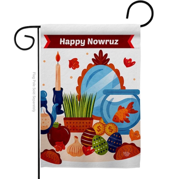 Cuadrilatero Persian New Years Table Celebration Nowruz Double-Sided Decorative Garden Flag, Multi Color - CU3914808