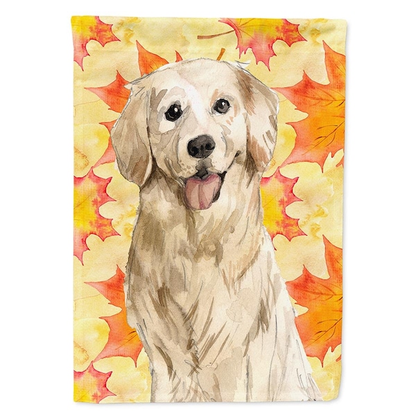 Patioplus Fall Leaves Golden Retriever Garden Size Flag - PA2552942