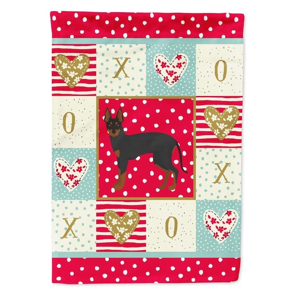 Carolines Treasures 11 x 0.01 x 15 in. English Toy Terrier No.2 Love Garden Flag - CK5833GF