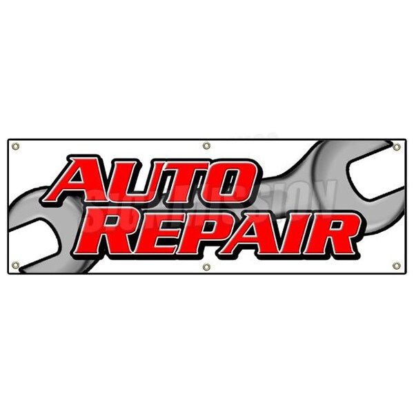 Signmission AUTO REPAIR BANNER SIGN car shop mechanic oil change repairs ac service cars - B-72 AUTO REPAIR