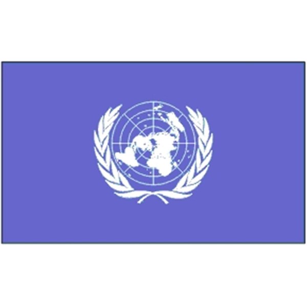 Ss Collectibles 4 ft. X 6 ft. Nyl-Glo United Nations Flag - SS3319272