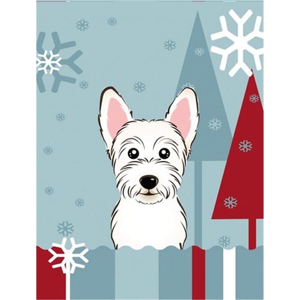 Patioplus Winter Holiday Westie Flag Garden Size - PA253607