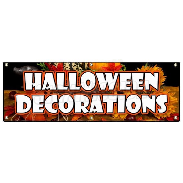 Signmission HALLOWEEN DECORATIONS BANNER SIGN masks trick or treat holiday pumpkins - B-72 HALLOWEEN DECORATIONS
