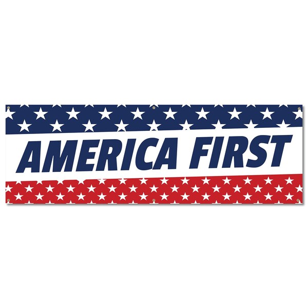 Signmission America First, 24 Inch, Banner - B-72-30340