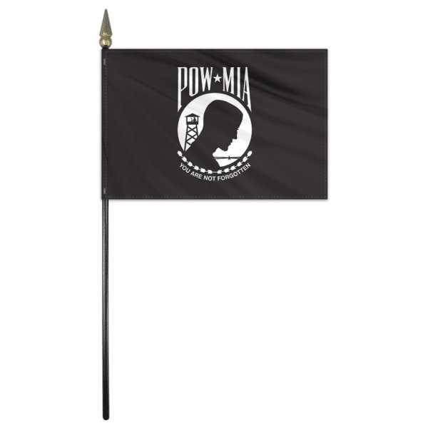 Global Flags Unlimited POW-MIA Stick Flag 4"x6" E Gloss - 203890
