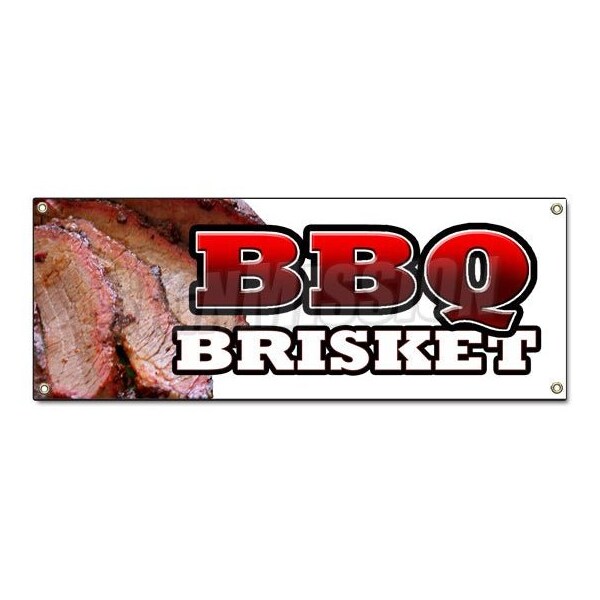 Signmission BBQ BRISKET BANNER SIGN slow cooked texas north carolina pork beef good - B-BBQ BRISKET