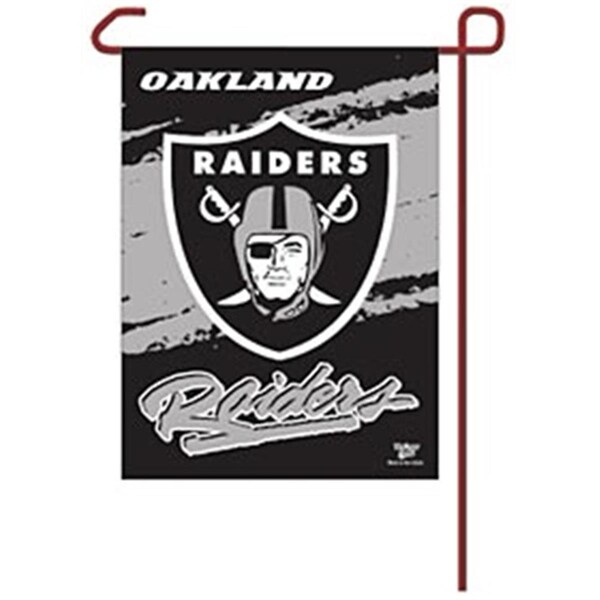 Caseys Oakland Raiders Flag 12x18 Garden Style 2 Sided - 3208508379