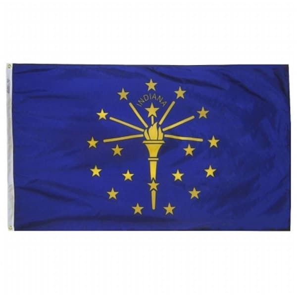 Ss Collectibles 3 ft. x 5 ft. Nyl-Glo Indiana Flag - SS173609
