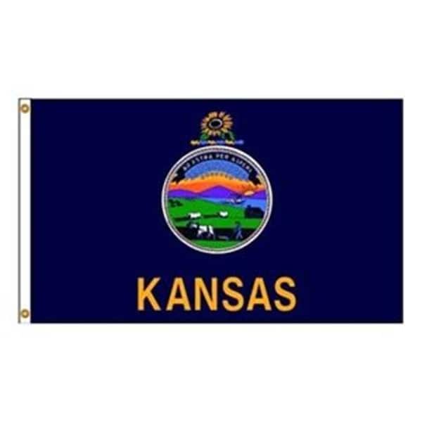 Annin Flagmakers Annin Flagmakers 141870 4 ft. X 6 ft. Nyl-Glo Kansas Flag - 141870
