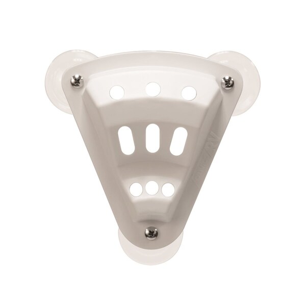 Camco FLAGHOLDER, 3 HOLE, SUCTIONCUP 3INW X 5INH, WHITE - 45502
