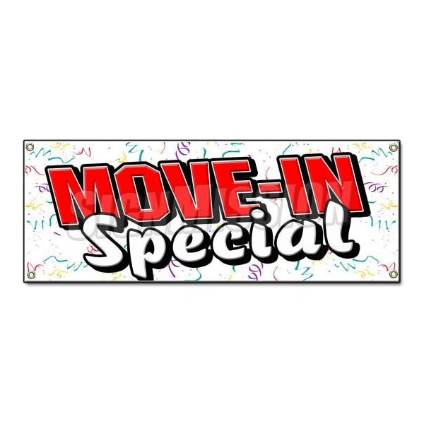 Signmission MOVE-IN-SPECIAL BANNER SIGN apartment rental rent storage free rent home house - B-MOVE-IN-SPECIAL