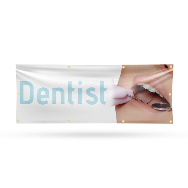 Signmission Dentist, 36 Inch x 96 Inch, Vinyl Banner - B-96-30540