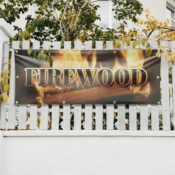 Signmission Firewood, 36 Inch x 96 Inch, Vinyl Banner - B-96-30627