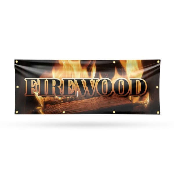 Signmission Firewood, 36 Inch x 96 Inch, Vinyl Banner - B-96-30627