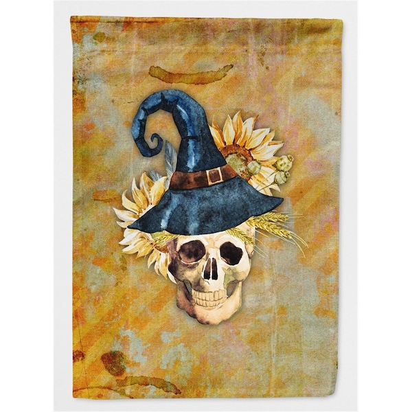 Patioplus Day of the Dead Witch Skull Flag Garden Size - PA2550388