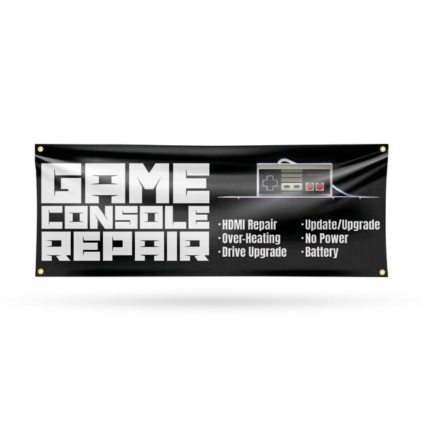 Signmission Game Console Repair, 18 Inch x 48 Inch, Vinyl Banner - B-30668