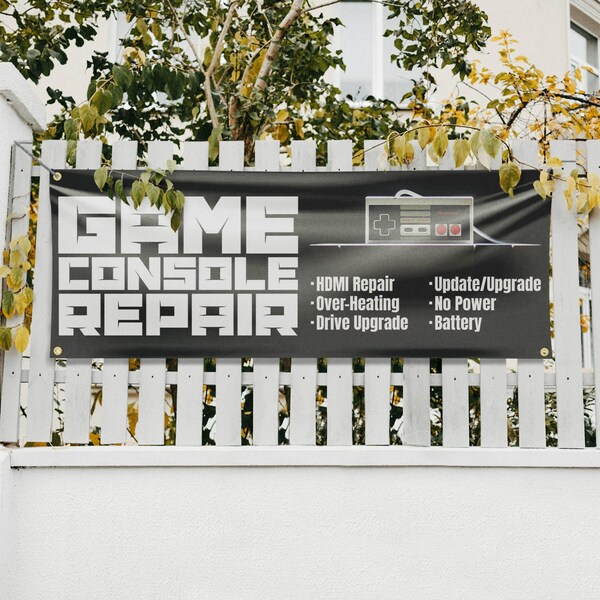 Signmission Game Console Repair, 18 Inch x 48 Inch, Vinyl Banner - B-30668