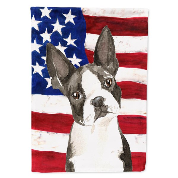 Patioplus Patriotic USA Boston Terrier Flag Canvas House Size - PA2552856