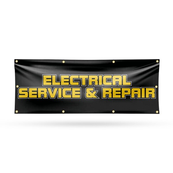 Signmission Electrical Service and Repair, 36 Inch x 96 Inch, Vinyl Banner - B-96-30557