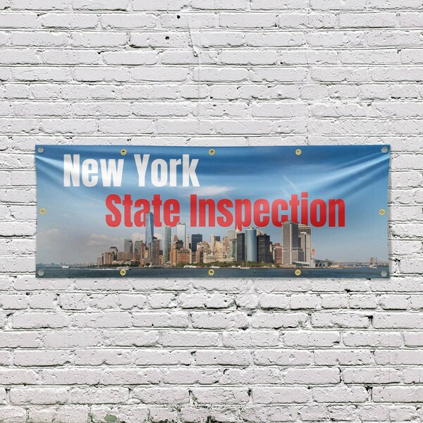 Signmission New York State Inspection, 48 Inch x 120 Inch, Vinyl Banner - B-120-30754