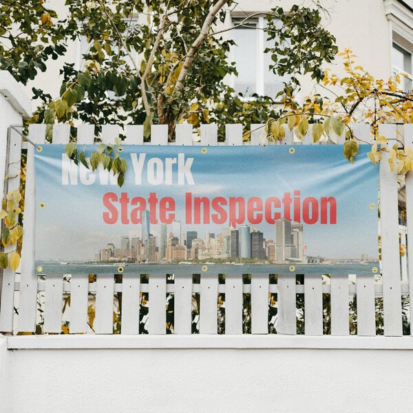 Signmission New York State Inspection, 48 Inch x 120 Inch, Vinyl Banner - B-120-30754