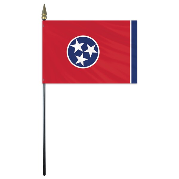 Global Flags Unlimited Tennessee Stick Flag 4"x6" E Gloss - 200624
