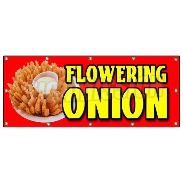 Signmission FLOWERING ONION BANNER SIGN deep fried batter sauce flower rings - B-120 FLOWERING ONION