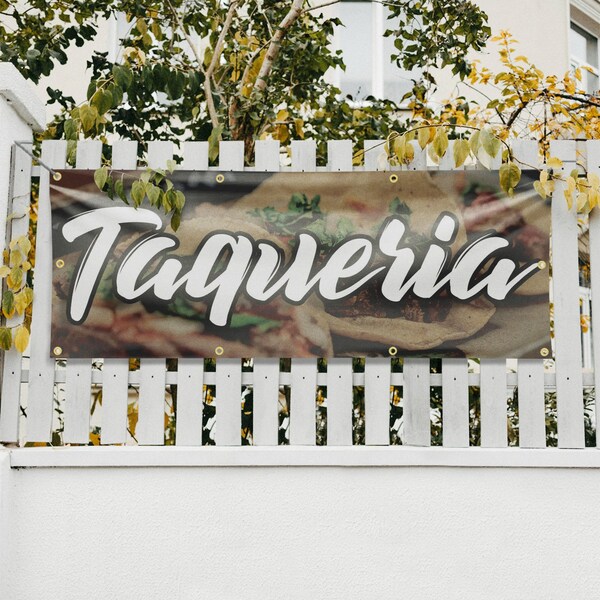 Signmission Taqueria, 36 Inch x 96 Inch, Vinyl Banner - B-96-30880
