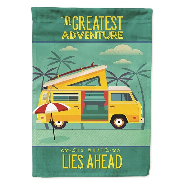 Carolines Treasures Greatest Adventure Camper Van Flag Canvas House Size - BB5477CHF