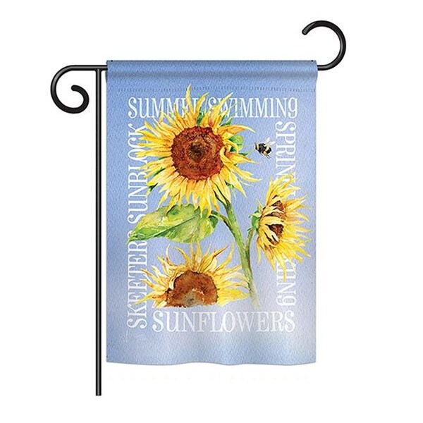 Gardencontrol 13 x 18.5 in. Summer Sunflower Spring Floral Impressions Decorative Garden Flag - GA1485911