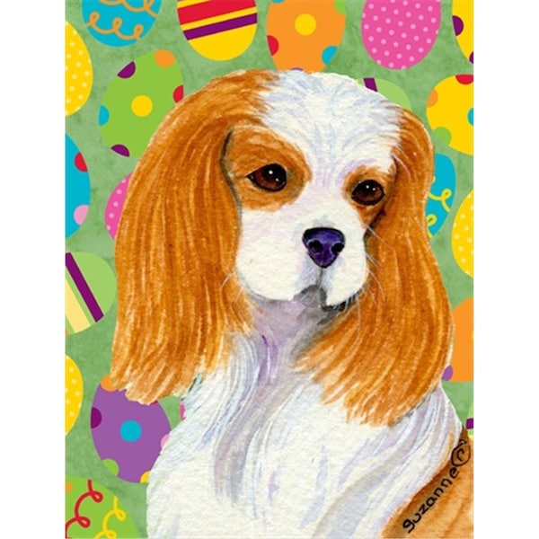 Patioplus 11 x 15 In. Cavalier Spaniel Easter Eggstravaganza Flag; Garden Size - PA759081