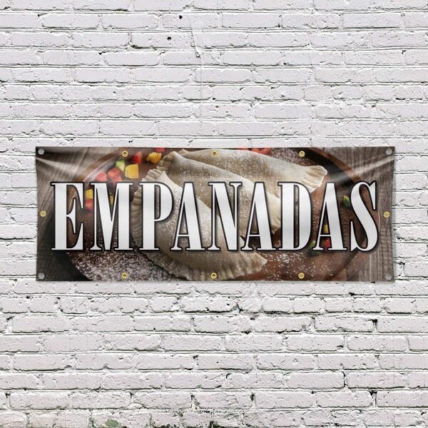 Signmission Empanadas, 48 Inch x 120 Inch, Vinyl Banner - B-120-30559