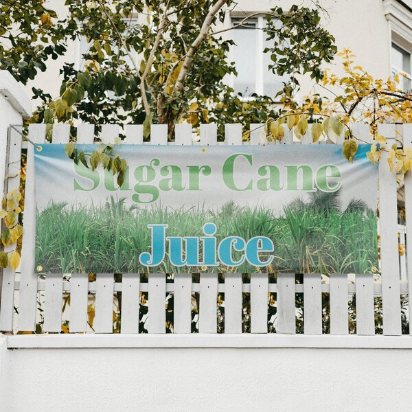 Signmission Sugar Cane Juice, 24 Inch x 72 Inch, Vinyl Banner - B-72-30871