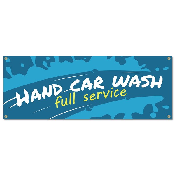 Signmission Hand Car Wash, 18 Inch, Banner - B-30386