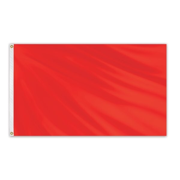 Global Flags Unlimited Solid Color Outdoor Nylon Flag 3' x 5' - Warm Red - 204658