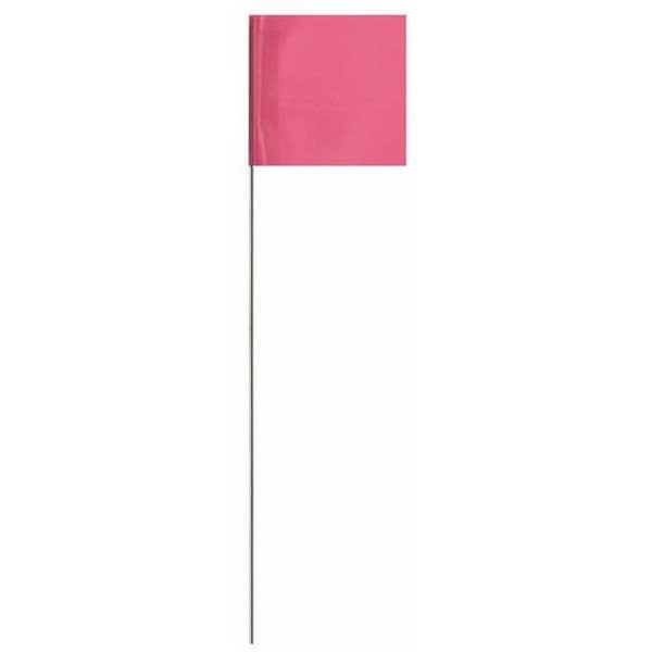 Swanson Tool Co Swanson Tool 363552142 FPK21100 21 in. Large Pink Glo Stake Flags - 100 per Pack - 363552142