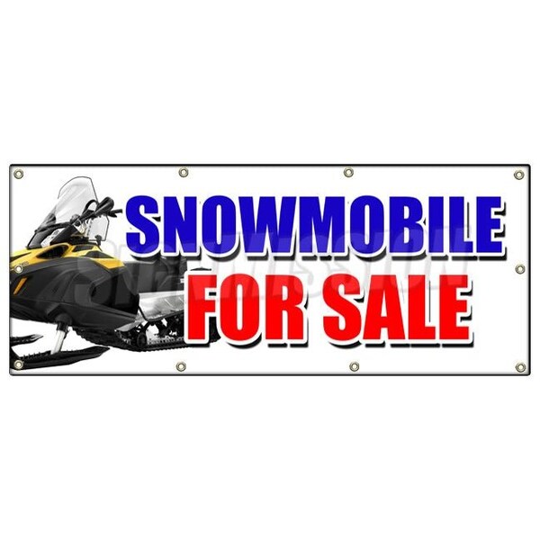 Signmission SNOWMOBILE FOR SALE BANNER SIGN snowmachine all brands financing sale - B-96 SNOWMOBILE FOR SALE