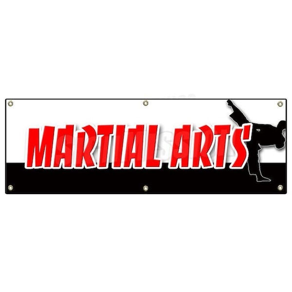 Signmission MARTIAL ARTS BANNER SIGN jiu-jitsu karate kung fu tae kwon do judo classes - B-72 MARTIAL ARTS
