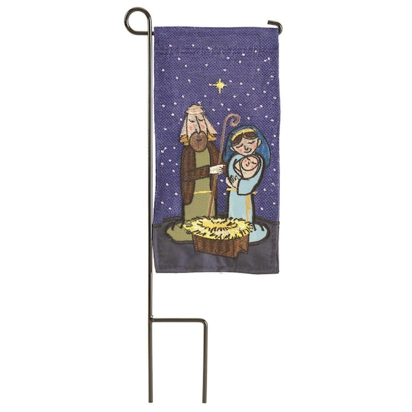 Magnolia Gardens 4 x 8 in. Holy Family Mini Double Applique Garden Flag - M040094