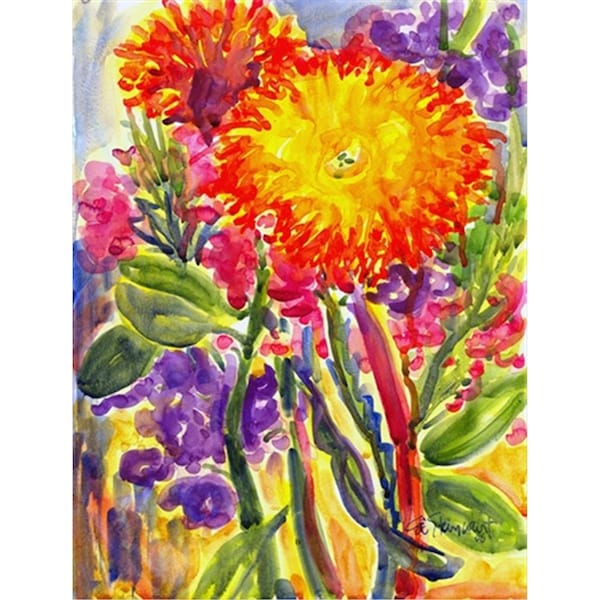 Patioplus 28 x 40 in. Flower - Aster House Size Canvas Flag - PA2554537