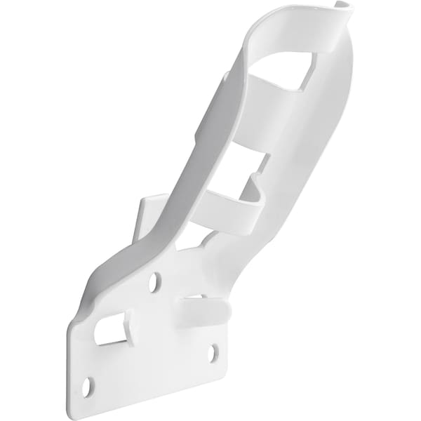 Prime-Line Flag Pole Holder with 3/4 in. Pole and 30-Degree, White Painted Steel Single Pack - U 9379