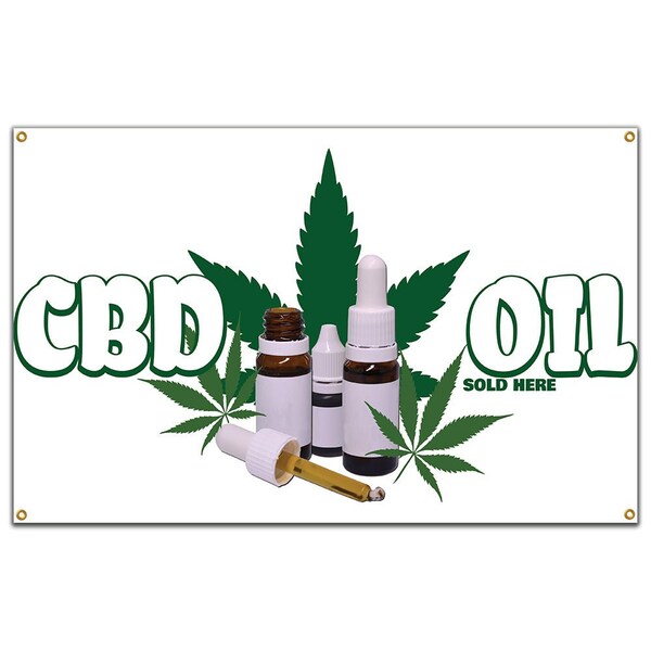 Signmission CBD Oil Sold Here Banner Concession Stand Food Truck Single Sided - B-CBD OIL SOLD HERE19