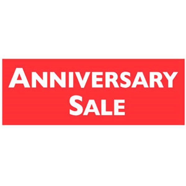 Specialized Marketing Group 3 x 8 ft. Anniversary Sale Red Banner - 112145