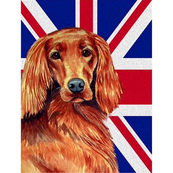 Patioplus Irish Setter With English Union Jack British Flag Flag Garden Size - PA247800