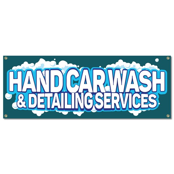 Signmission Hand Car Wash, 18 Inch, Banner - B-30388
