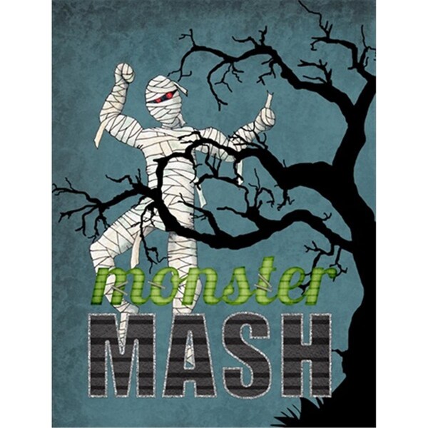 Carolines Treasures Monster Mash with Mummy Halloween Flag Canvas House Size - SB3019CHF