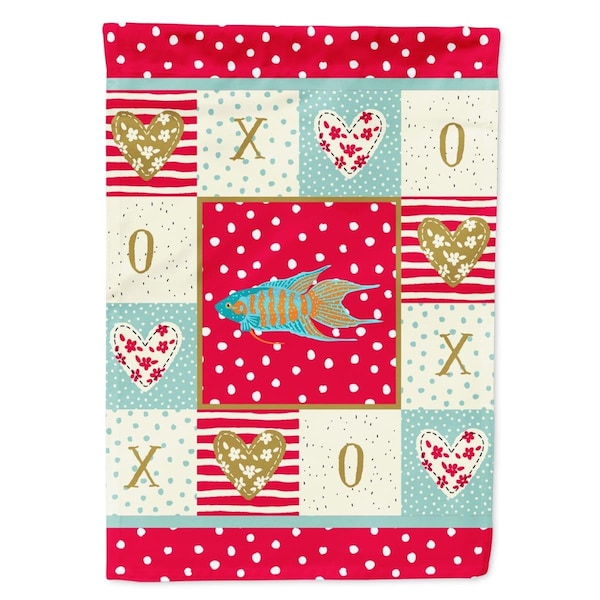 Carolines Treasures 28 x 0.01 x 40 in. Paradise Fish Love Flag Canvas House Size - CK5491CHF