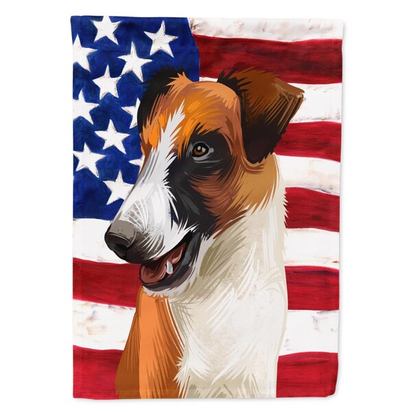 Patioplus Fox Terrier Smooth Dog American Canvas House Flag - 28 x 0.01 x 40 in. - PA2893555