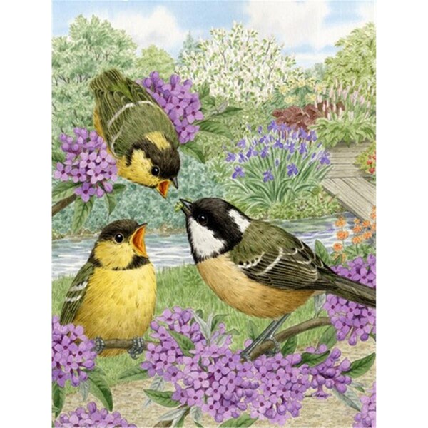 Carolines Treasures Coal Tits Flag Canvas House Size - ASA2098CHF