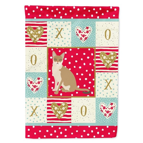 Carolines Treasures 11 x 0.01 x 15 in. Singapura Cat Love Garden Flag - CK5789GF